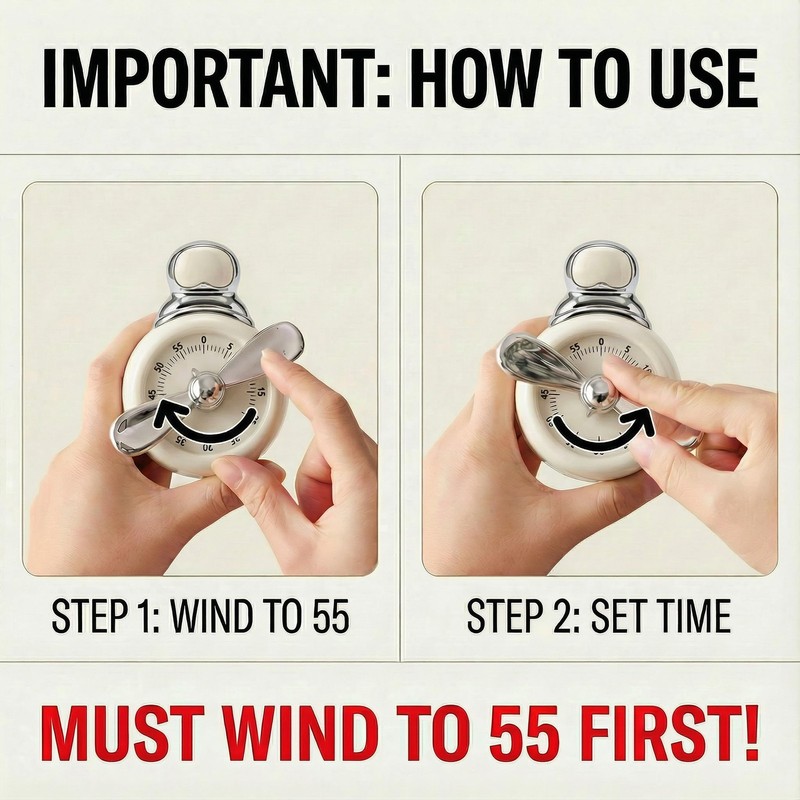 Visual Timer, Cute Magnetic Mechanical Kitchen Timer for Cooking, No Batterie... gallery