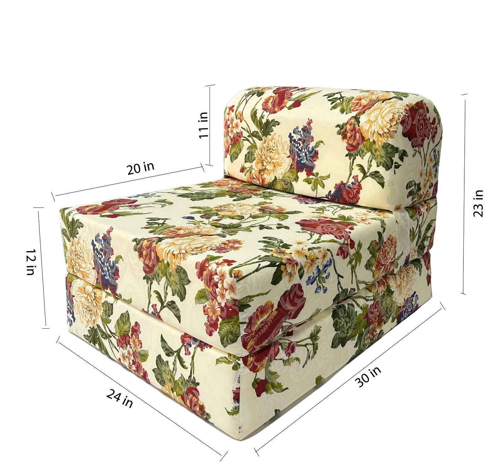 Sleeper Chair Folding Foam Beds, Convertible Sofa Mattress 6 x 24 x 70 Big Rose gallery