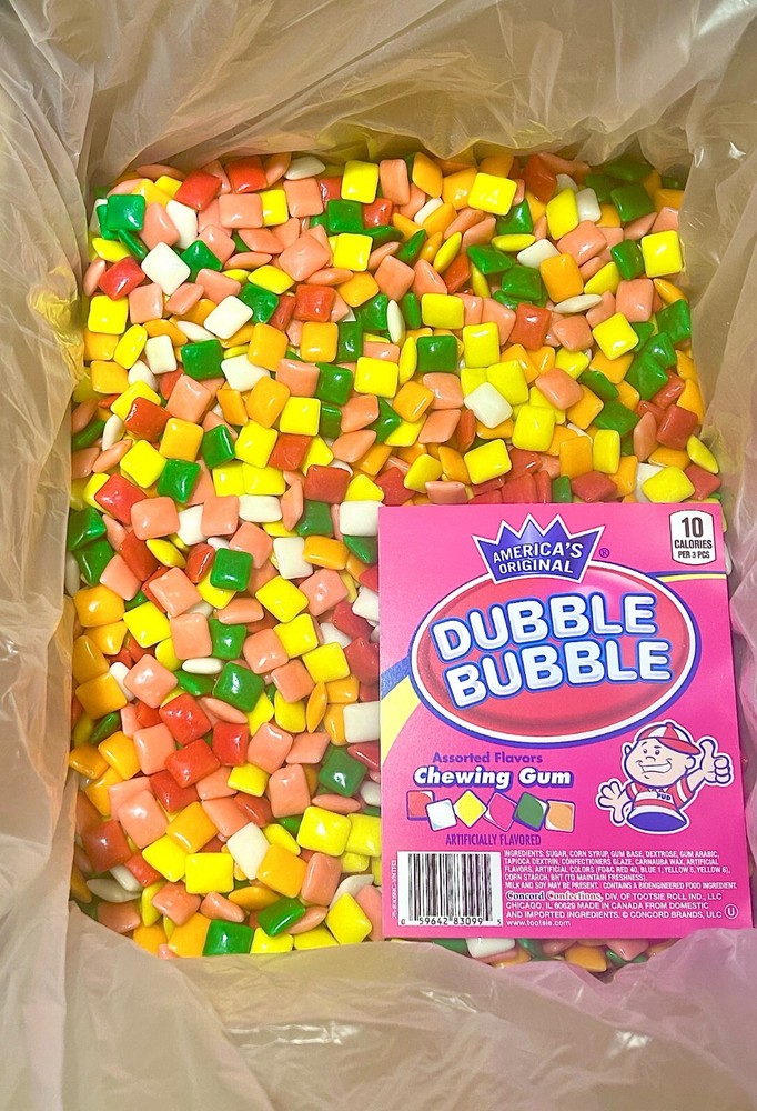 Dubble Bubble Chiclets Assorted Chewing Gum Bulk Candy 1LB 2LB 3LB 4LB 5LB