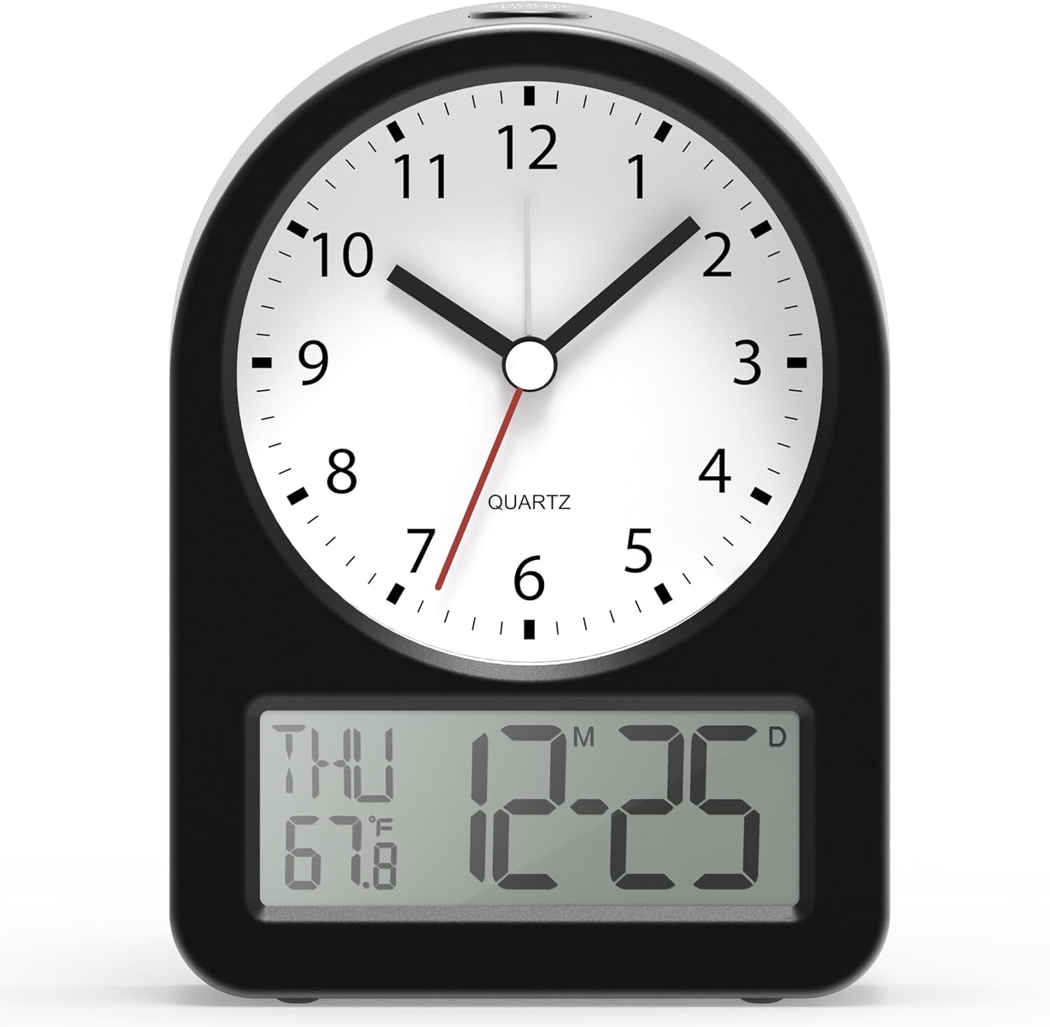 4" Analog Digital Alarm Clock, Battery Operated Desk Clock, Table Clock gallery