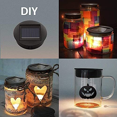 2 Pack Solar Lights Replacement Top for Lanterns Waterproof Round Solar Lantern gallery