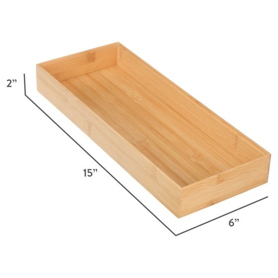 Better Homes & Gardens Bamboo Long Drawer Organizer, 15 IN W x 5.98 IN D x 1.97H gallery