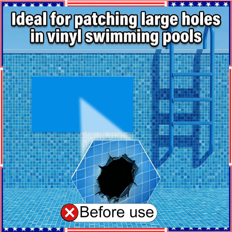 Extra Large Pool Liner Repair Patch 4X2.8Ft Self-Adhesive Vinyl Pool Patch Repai gallery