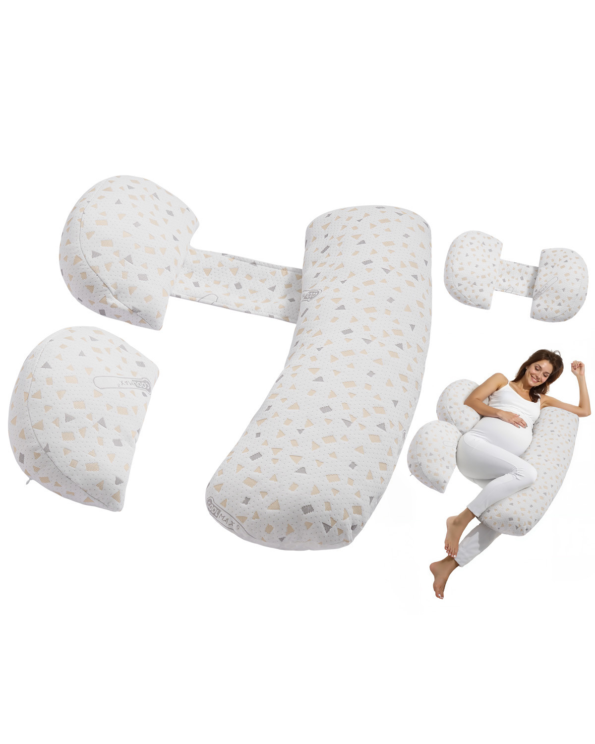 VEVOR Pregnancy Pillow Adjustable Maternity Pillow for Soft Breathable gallery