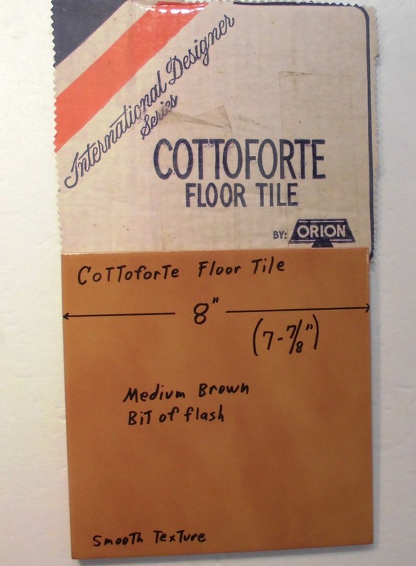 1 pc. Medium Brown Ceramic Floor Tile: 8" X 8" Smooth Surface + bit of flash gallery