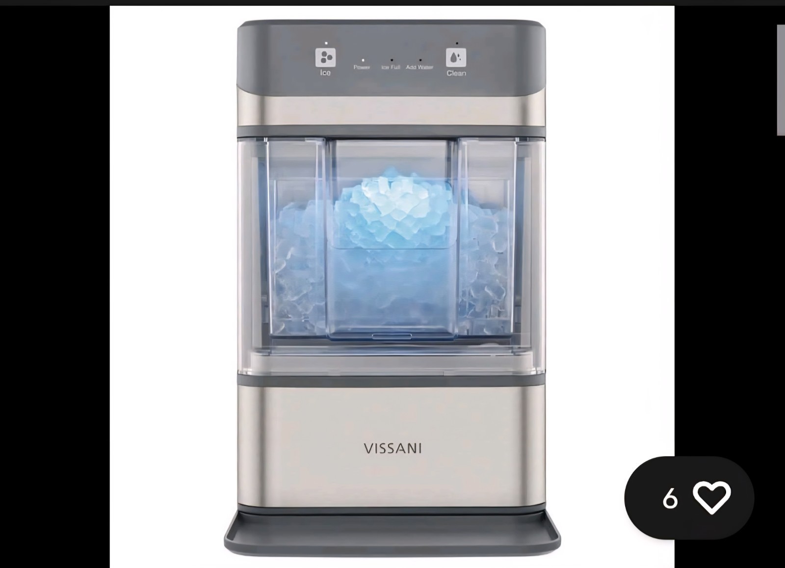 Vissani 34 lbs. Portable Nugget Ice Maker w/ Automatic Cleaning, Stainless Steel gallery