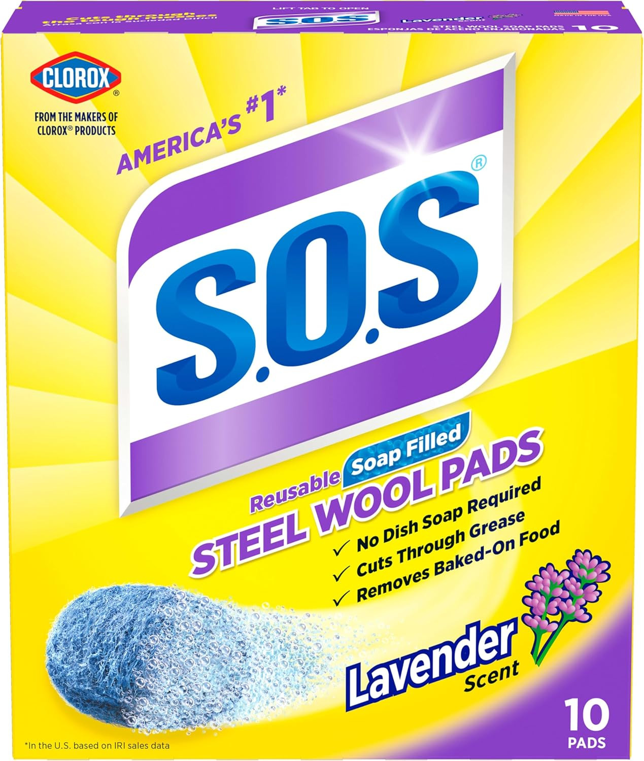 Steel Wool Soap Pads, Lavender - 10 Ct gallery
