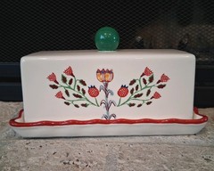Target Threshold Whimsical Stoneware Butter Dish Floral Cottagecore Keeper