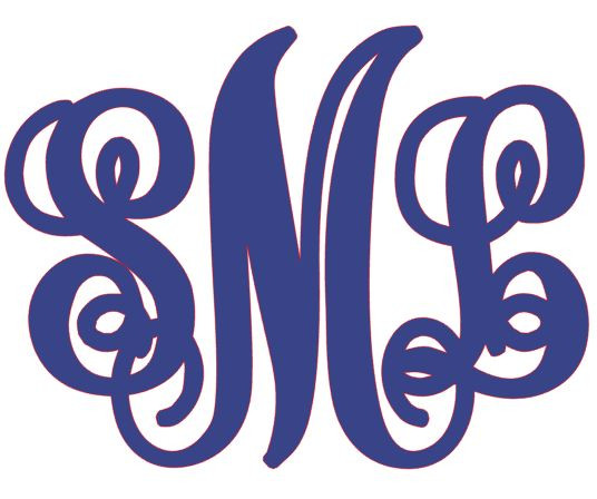 Script Monogram- Great gift idea for Yeti, Cellphones, Auto, Laptop gallery