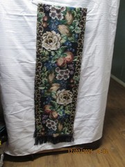 Tapestry Table Runner Floral Pattern 12”X 70”Fringe New