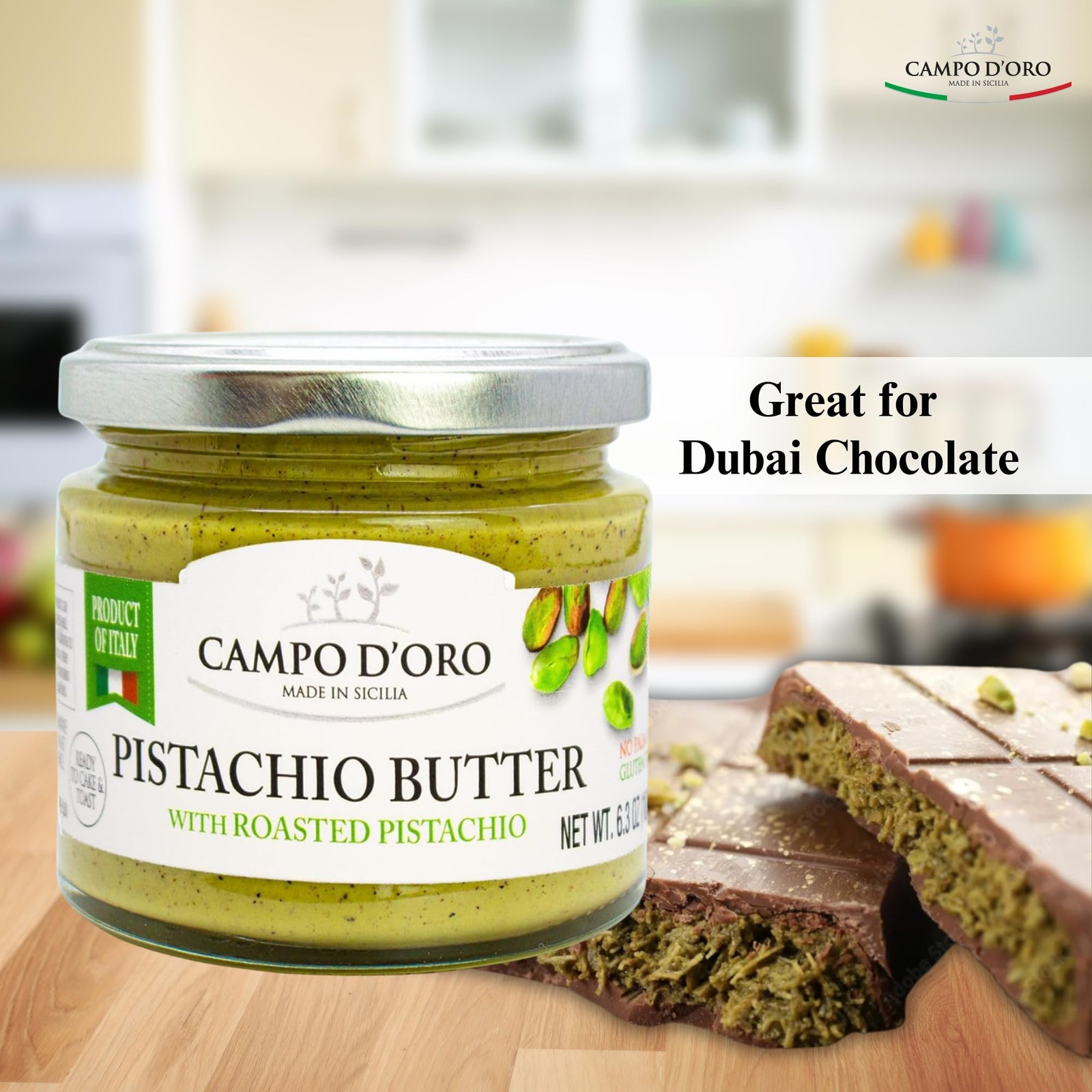 - Pistachio Butter Sweet Spreadable Cream, 6.3 oz (180g), Rich & Nutty for Kn... gallery
