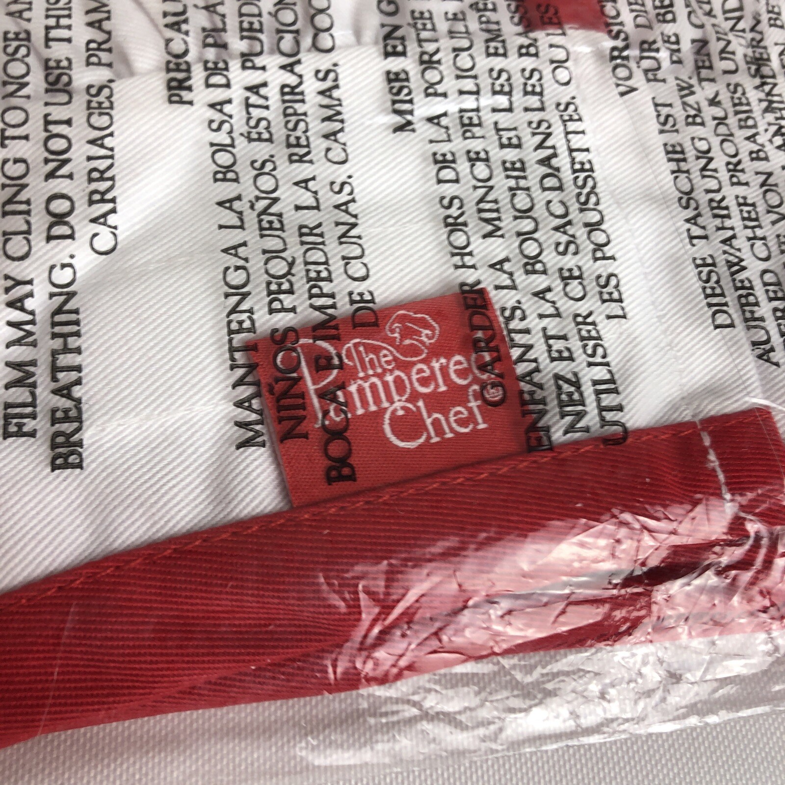 The Pampered Chef Kid’s Children's Apron & Chef’s Hat Set Red #1905 New gallery