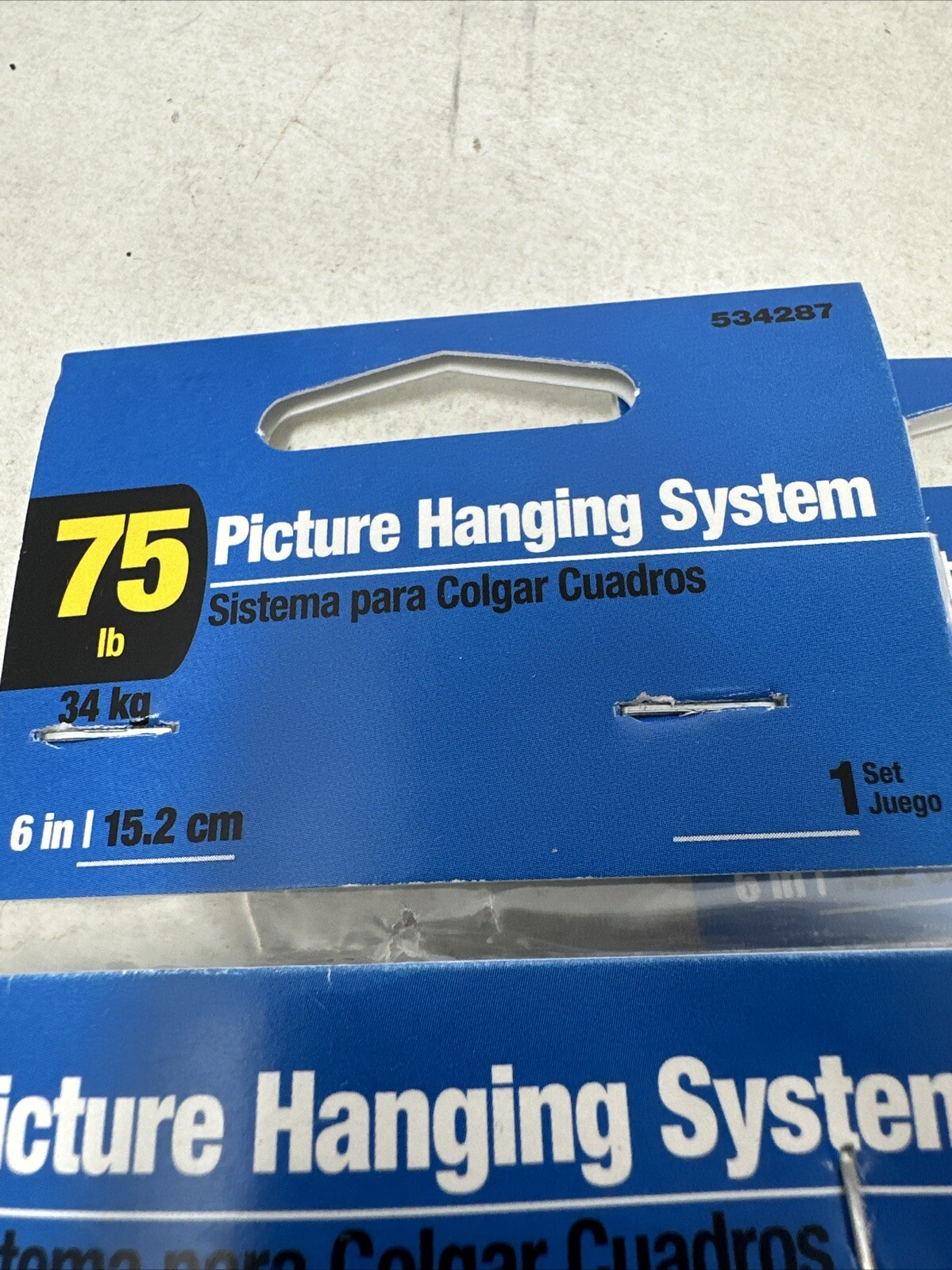 2 Pk OOK 534287 75Lb. Picture Mirror Wall Decor Hanging System 6", NEW/FREE SHIP gallery