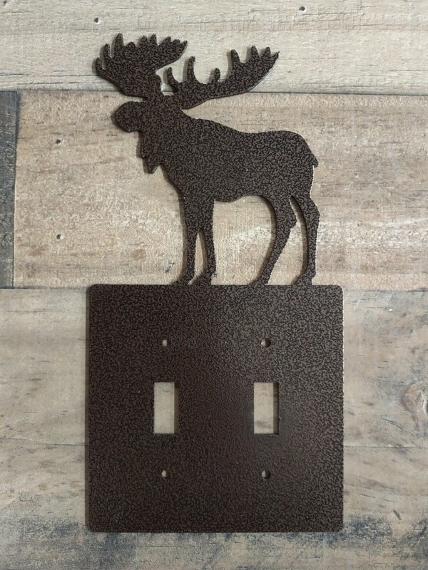 Moose Metal Lightswitch Cover Lodge Rustic Cabin Wildlife Metal Art gallery