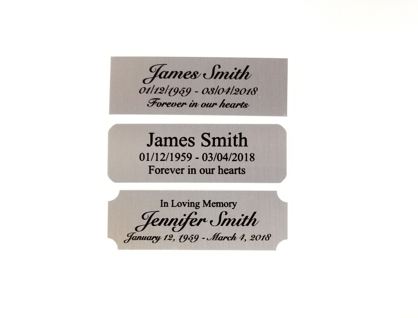 1x3 Custom Engraved Sublimation Aluminum Plate Plaque Name Tag Trophy Urn gallery