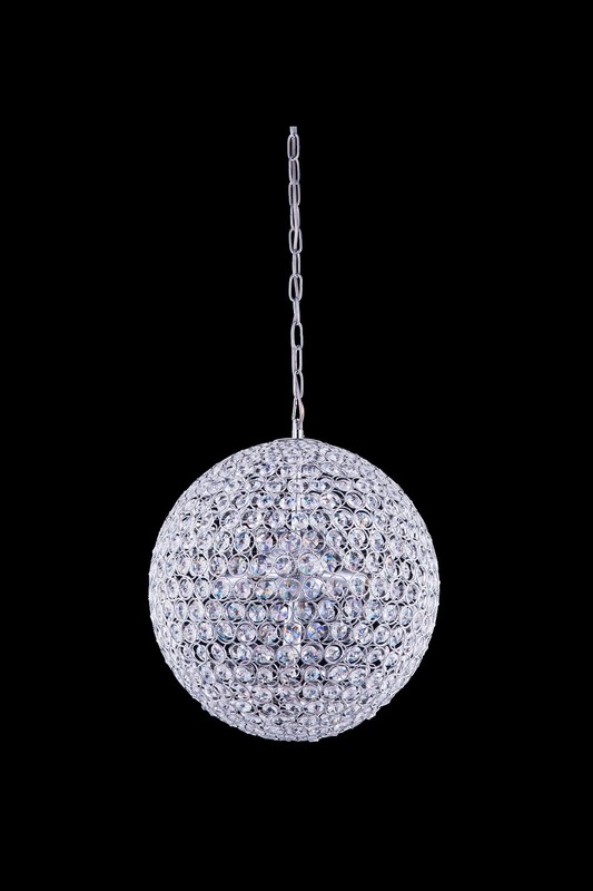 Ceiling Pendant Light Modern Elegant Chandelier Crystal Globe Fixture Lighting gallery