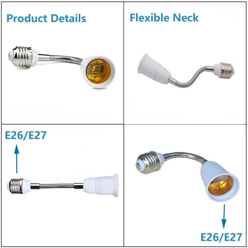 E26/E27 Light Socket Extender Adapter,20cm/8 inch Light Bulb Extension,E26 to... gallery