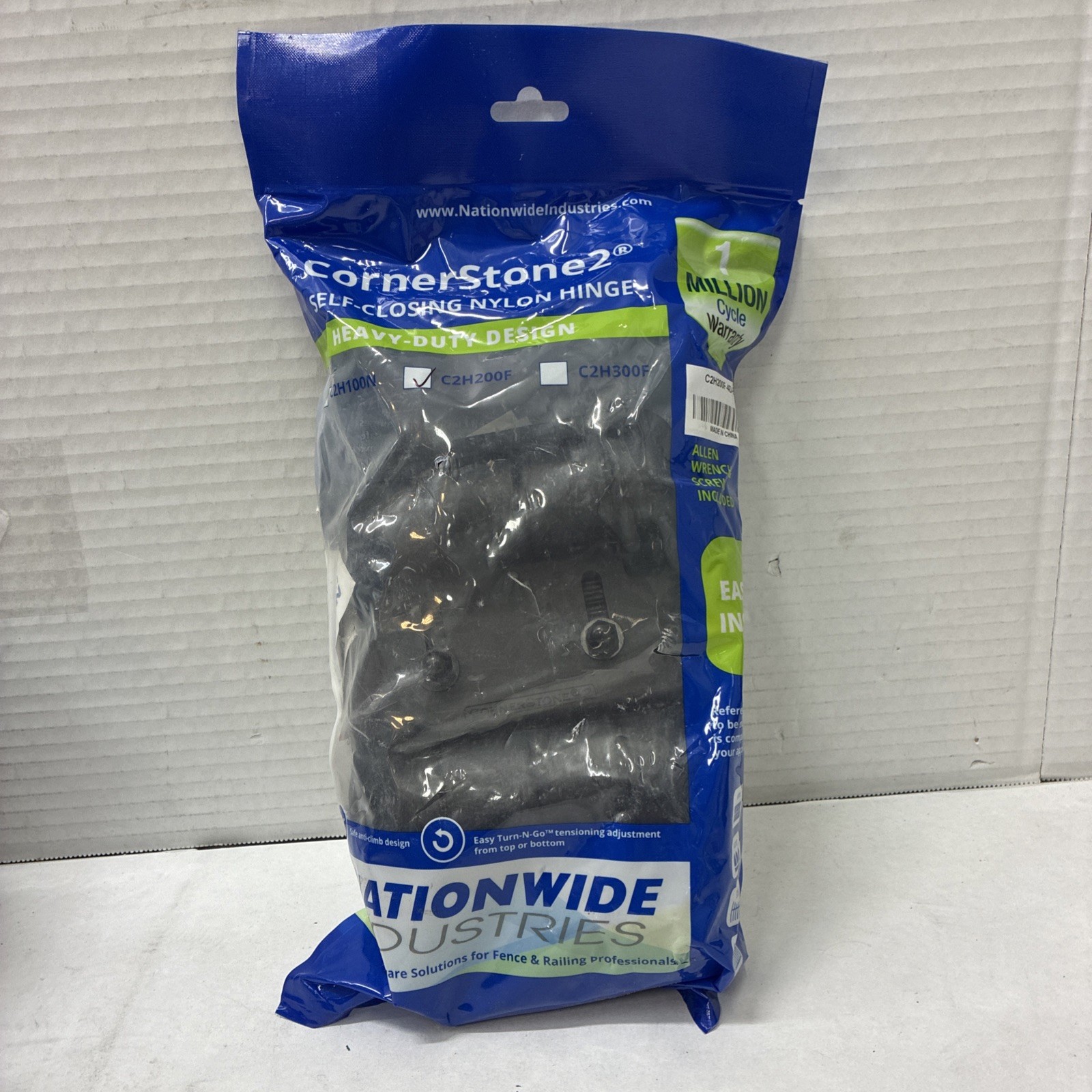 Cornerstone Self-Closing Nylon Hinge Set C2H200F Brand New Gate Hardware gallery