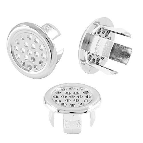 3 Pack Bathroom Sink Overflow Trim Ring Electroplating Chrome Overflow Drain Cov