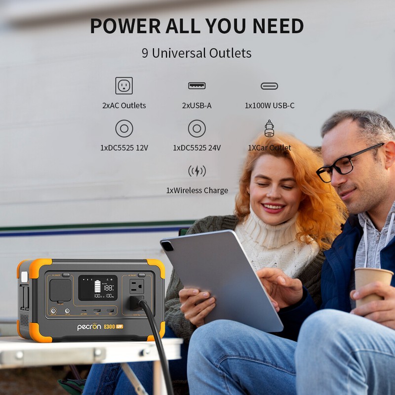 Refurbished PECRON Power Station E300LFP 288Wh Solar Generator For Home Back-up gallery