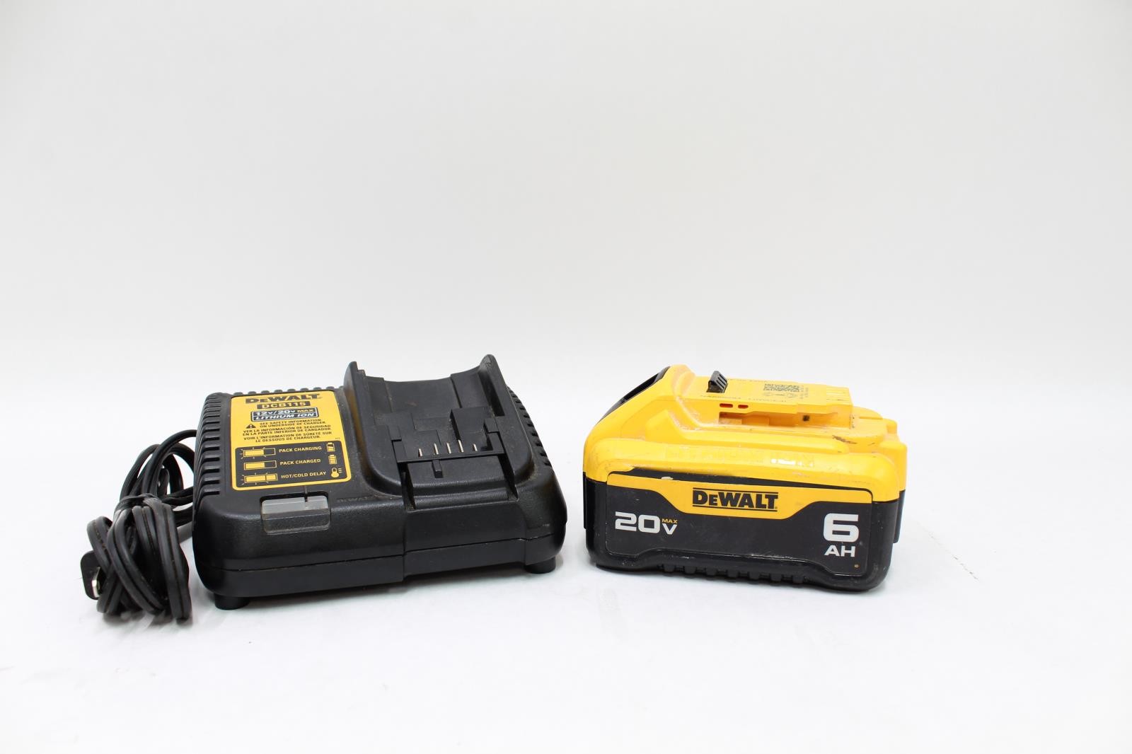Dewalt 20V XR Max 6.0 Ah Battery Pack (DCB206) w/ 12V/20V Charger (DCB115) gallery