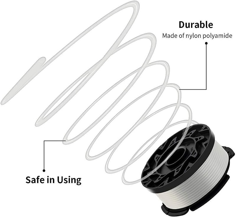 String Trimmer Line for Black and Decker Trimmer/Edger, AF-100, 6 Spools , 1 Cap gallery