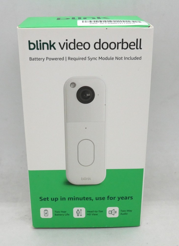 BLINK WIRELESS HOME SECURITY (WHITE) (2nd Gen/2025 MODEL) VIDEO DOORBELL *NEW*