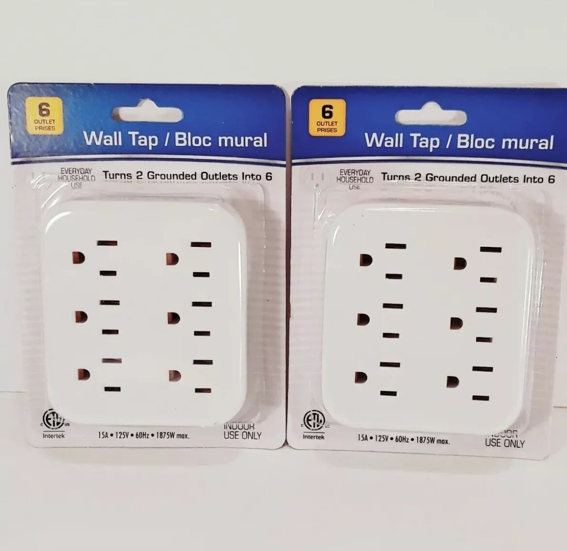 6 Outlet Wall Outlet Adapter Multi Plug Power Splitters Electrical Tap In 2 Pack gallery