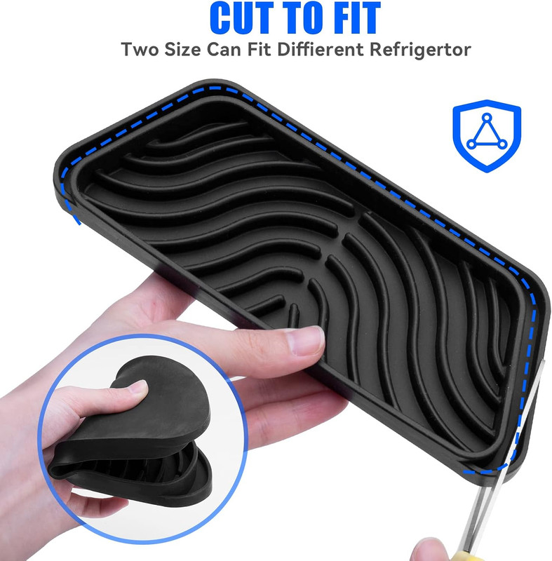 Refrigerator Drip Catcher Tray - 2 Pack Non-Slip Silicone for Samsung & GE gallery