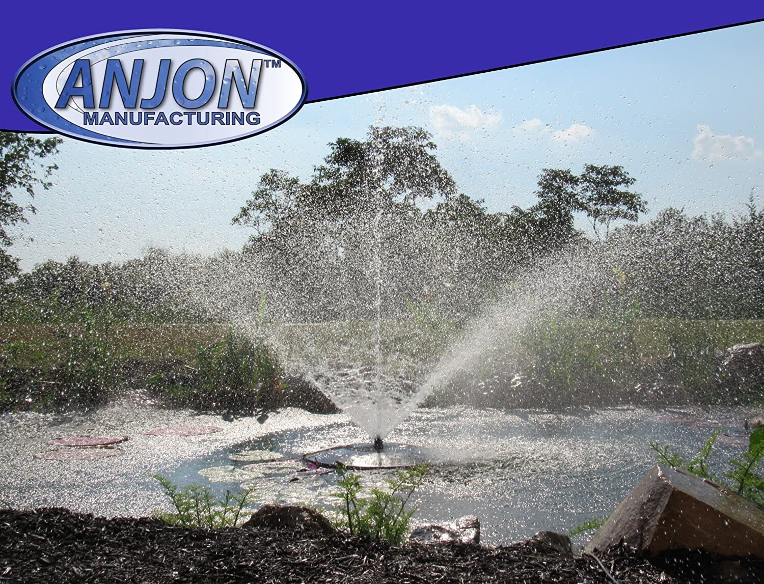 Anjon AFF5100 Floating Fountain Aerator Kit 1/2 HP Fountain w/ 100' Cord gallery