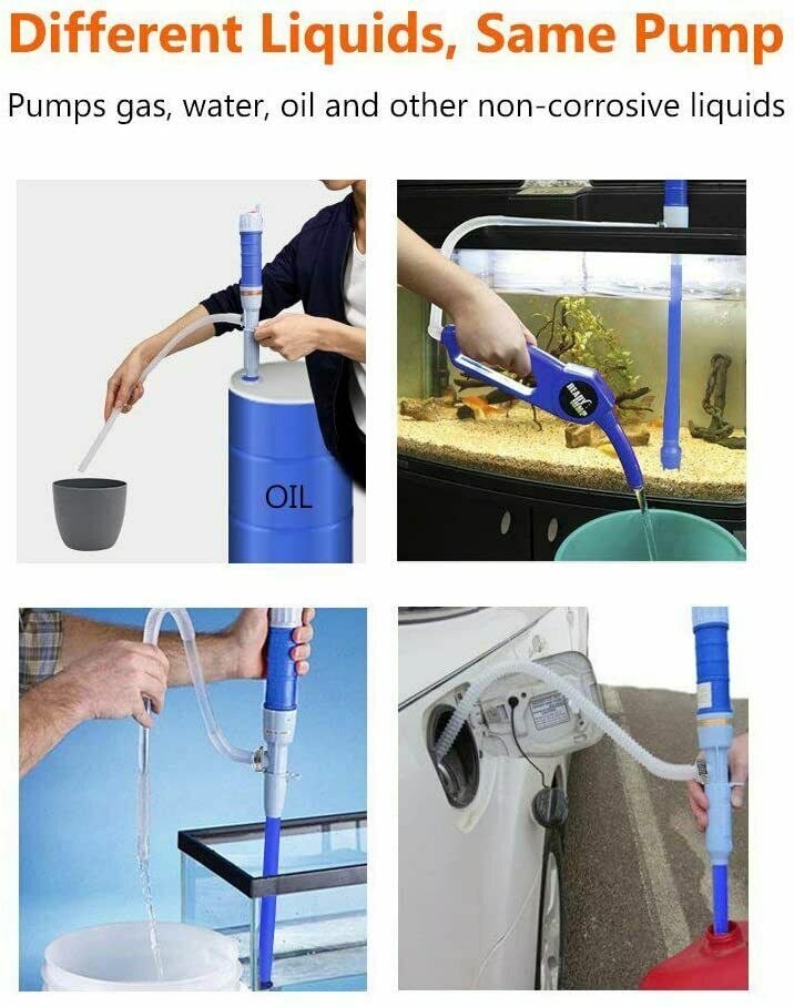 Battery Operated Liquid Transfer Pump Siphon Pump Fuel Gas Oil Gasoline Water gallery