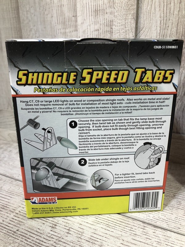 (2) 50 Shingle Speed Tabs Commercial Grade For Christmas LED Incandescent Lights gallery