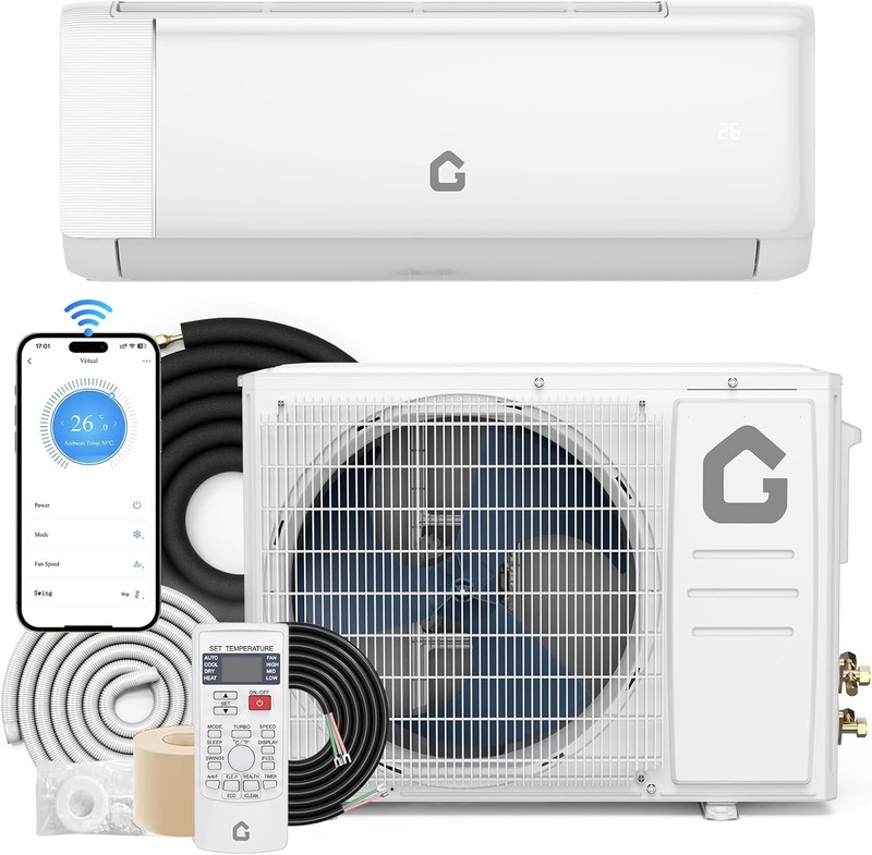 18000 BTU Energy Efficient Mini Split Air Conditioner w/ Heat Pump 19 SEER2 230V gallery