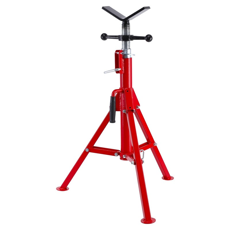 2pack 28-52" Adjustable Height 1/8"-12" Capacity V Head Pipe Jack Stand 2500 lbS gallery