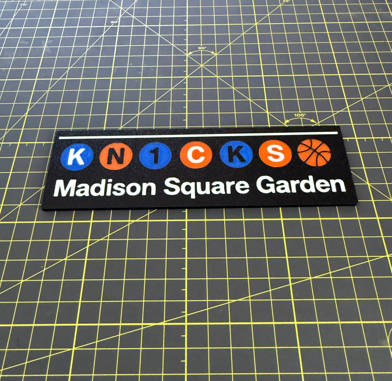 3D Printed NYC Transit Style Knicks Inspired Madison Square Garden Magnet gallery