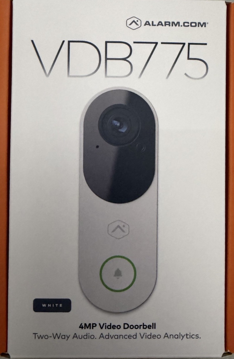 Alarm.com ADC-VDB775-WH 4MP Next Gen Video Doorbell,IP65, White gallery