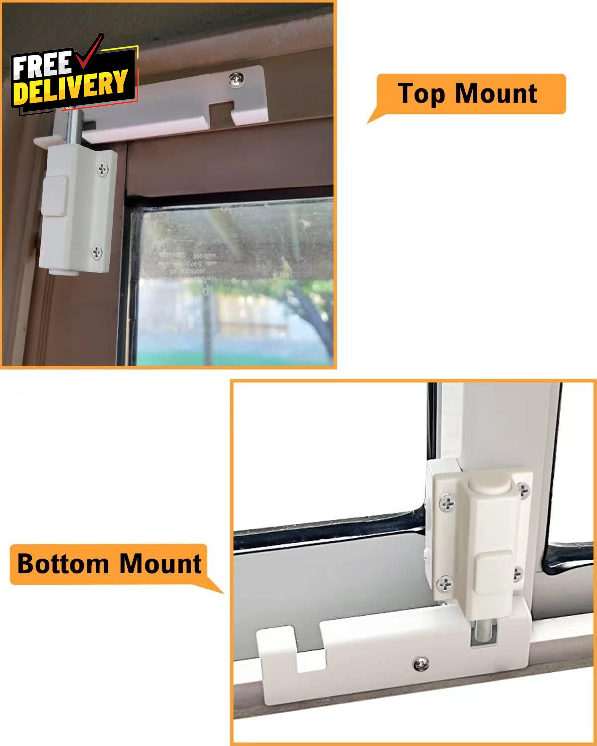 Sliding Door Security Lock Sliding Patio Door Lock for Glass Doors Child Safety gallery