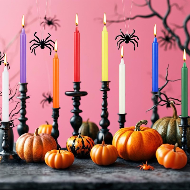 Bulk 40 Pack 4-Inch Colored Mini Taper Candles for Rituals and Spells gallery