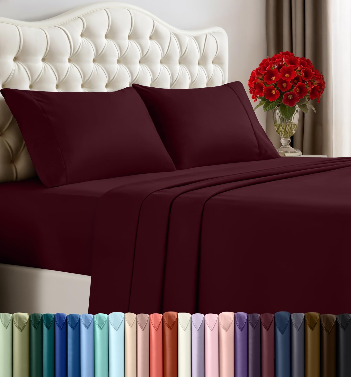 Utopia Bedding Full Sheet Set – 4 Piece Bed Sheets for Full Size Bed, Soft an... gallery