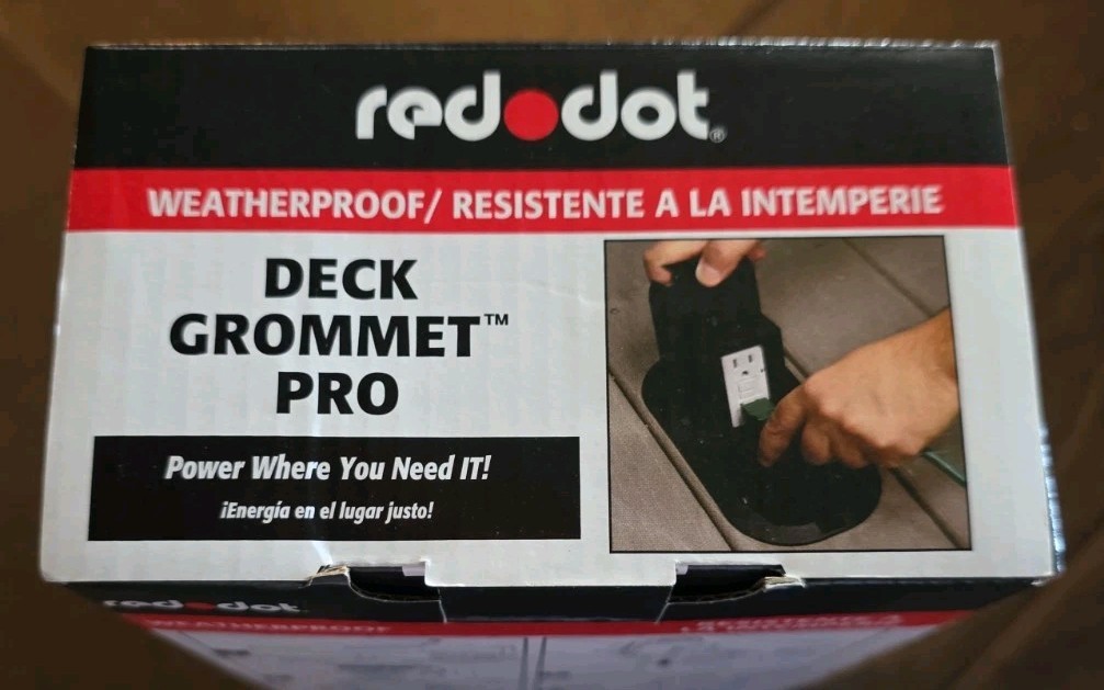 Red Dot Deck Grommet Pro - Hidden Outlet Box For Decking - Power Where You Need gallery