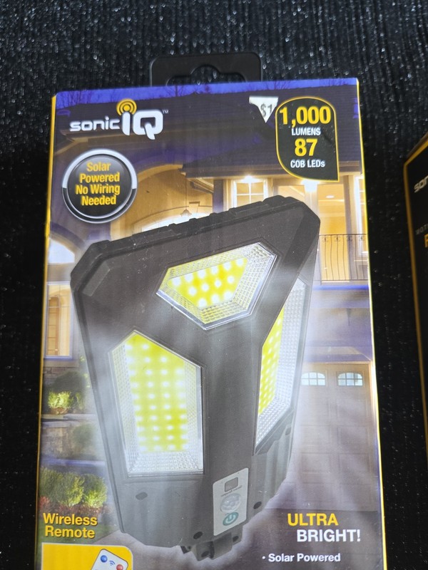 2- 1000LM Solar Wall Light – Remote Motion Sensor IP44 Outdoor Floodlight gallery