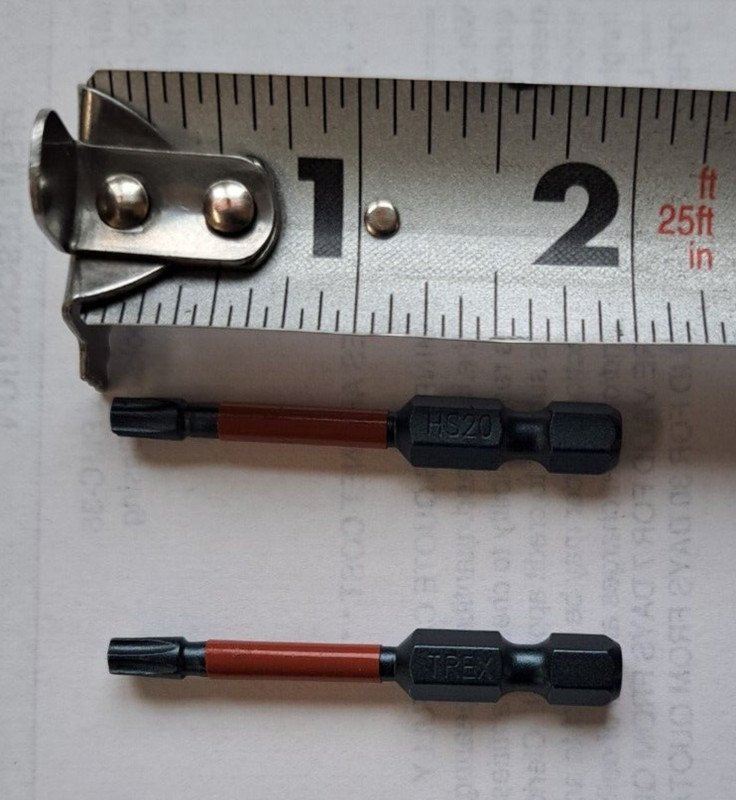 2 PACK TREX DECKING SYSTEM TOOLS - HEXSTIX BIT - T-20 DRIVE BITS 2" THB2PK gallery