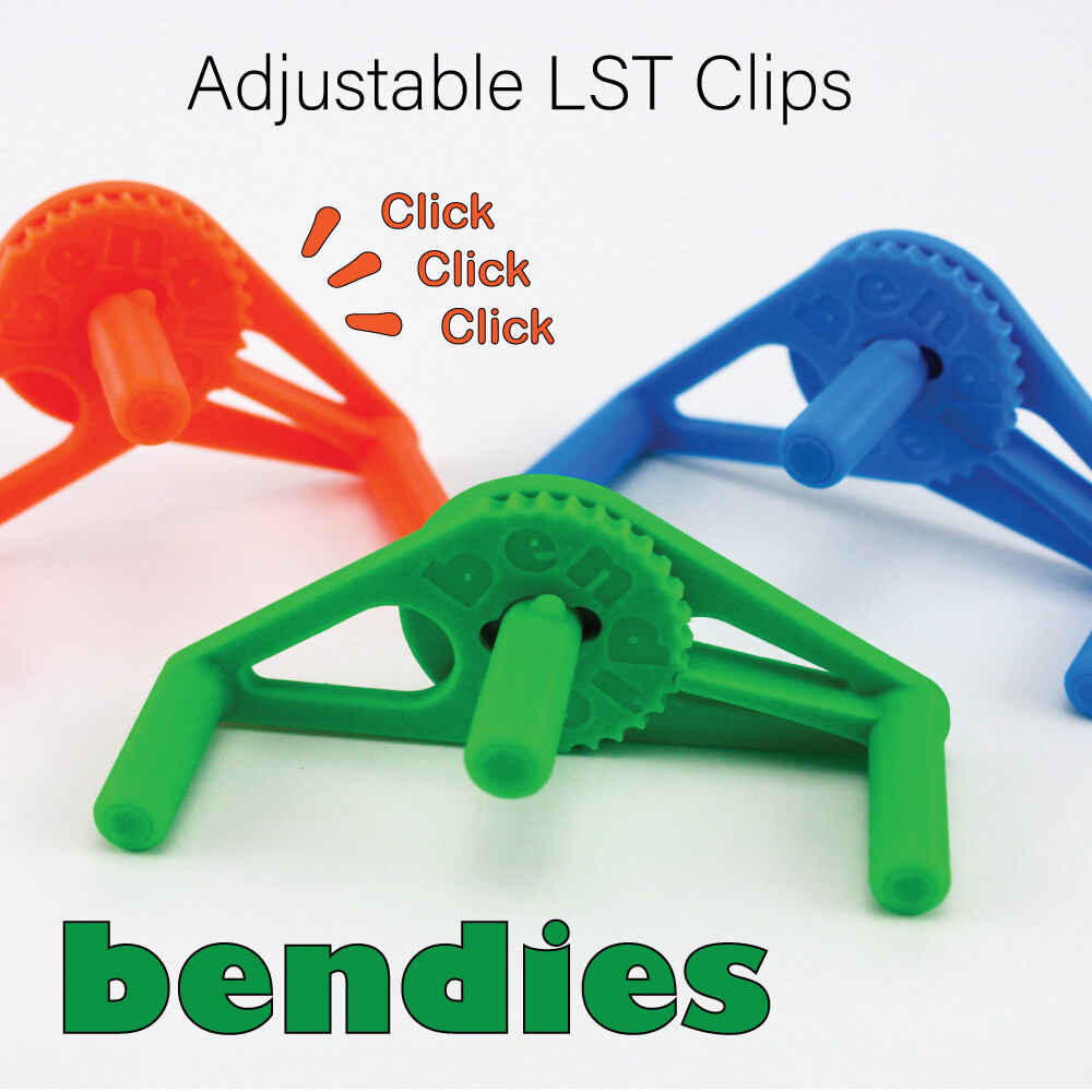 Bendies Adjustable LST Clips - Reusable Stem Benders - Low Stress Plant Training gallery