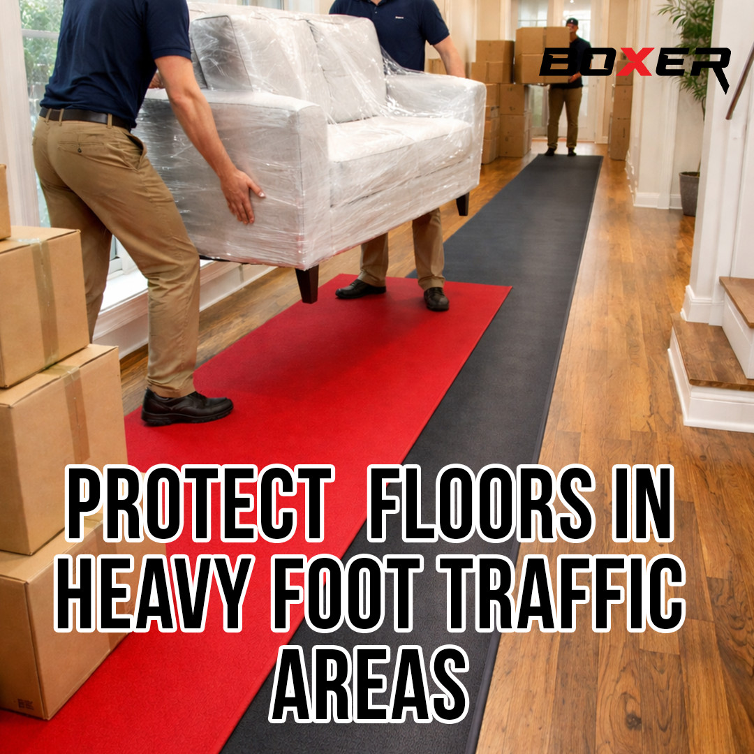 Neoprene Floor Runner Multipurpose Floor Protection Rug - Anti Slip Grip - Tan gallery