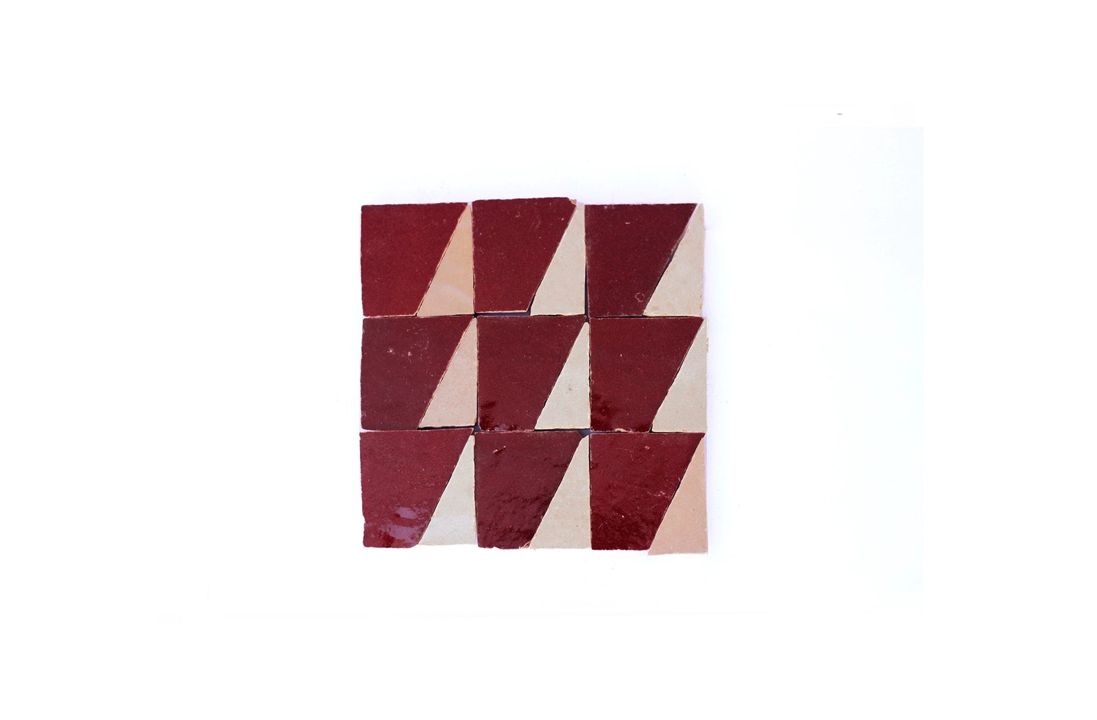 Geometric Triangle Cut Zellige Tile gallery