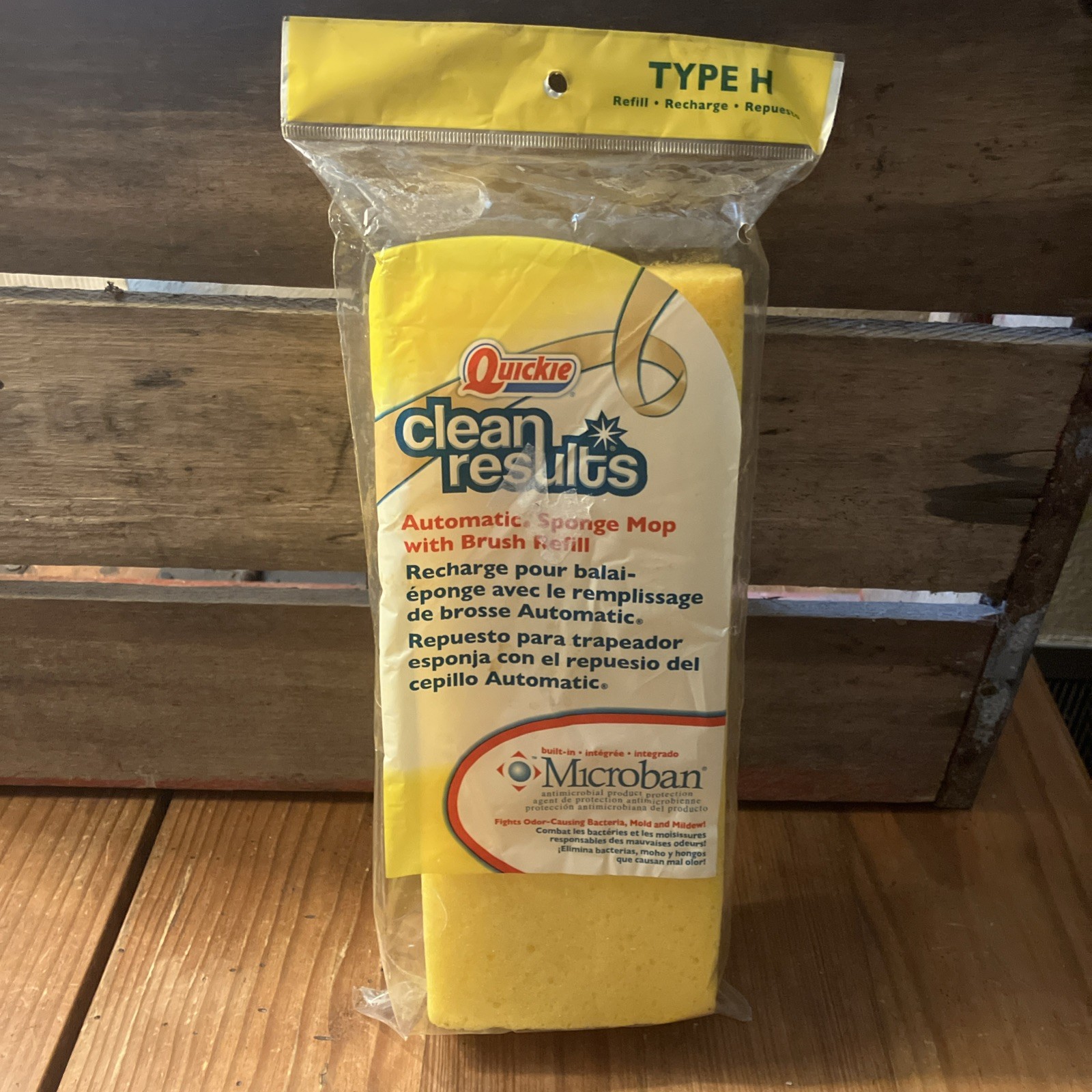 Quickie Clean Results Automatic Sponge Mop w/Brush Refill Type H NIP For 041CRMB gallery