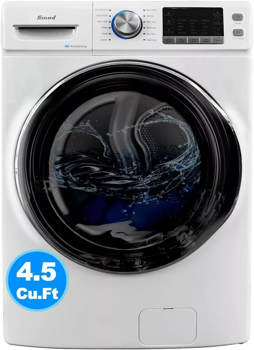18KG Capacity Washer Machine Digital Display with Quiet Inverter Motor White gallery