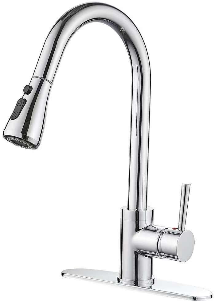 Kitchen Faucet with Pull Down Sprayer Multitask Mode Single Handle High Arc Pull gallery