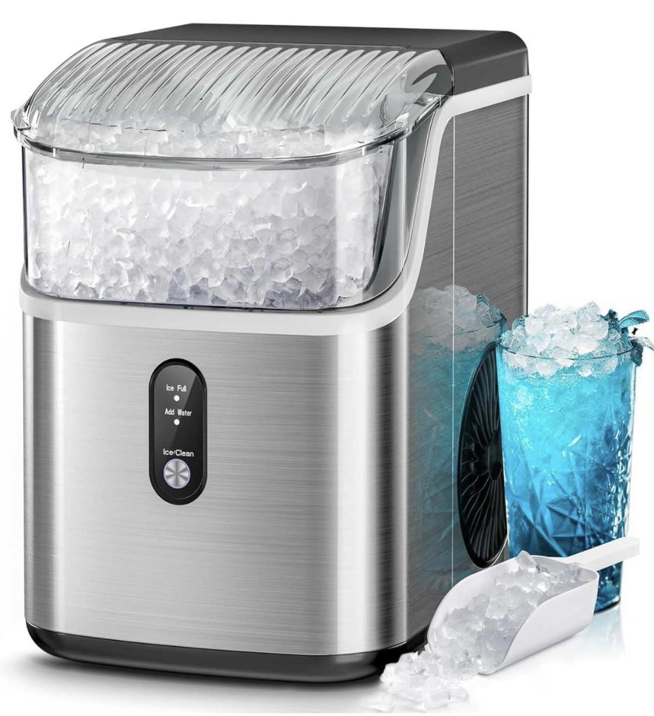Nugget Ice Makers Countertop,Portable Ice Machine with Crushed Ice, 35Lbs/Day,Se gallery