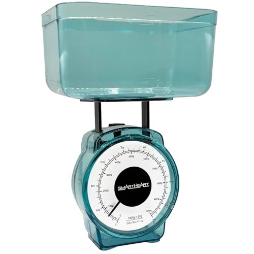 Mechanical Kitchen Scale, Precise Measurements with Removable Bowl,